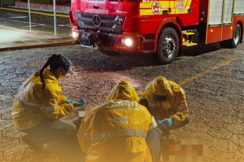 Jovem de 18 anos fica ferido após colisão entre motos em Taió