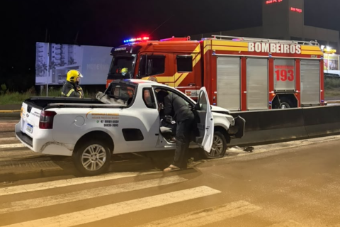 Motorista fica ferido após colisão em Rio do Sul