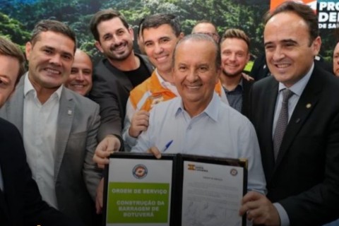 Com capacidade para 20 milhões de m³ de água, barragem de R$ 162,8 milhões que vai conter enchentes em SC deve ficar pronta em cerca de dois anos