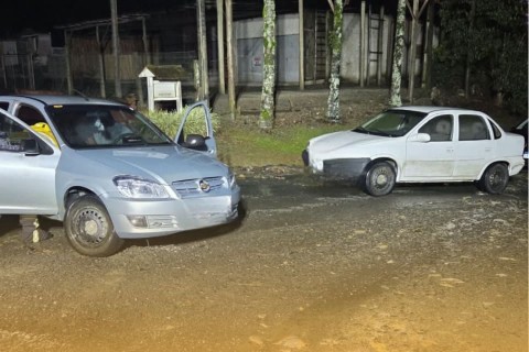 Colisão traseira deixa homem ferido na SC-114 em Taió
